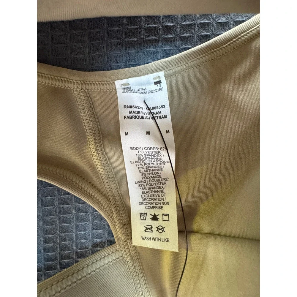 Jordan Essential Asymmetrical Sports Bra Womens M Tan